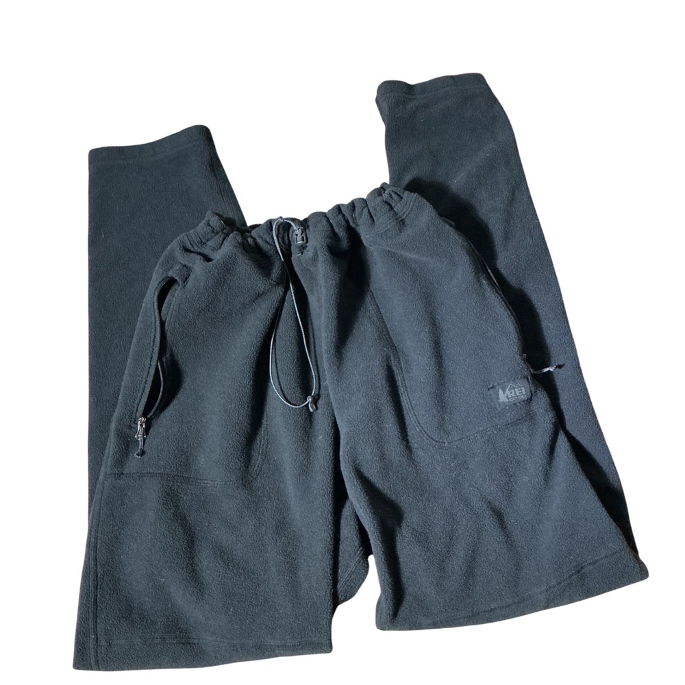 REI Co-op Gorpcore Fleece Jogger Pants Mens Large Black Hiking Outdoor Warm Soft